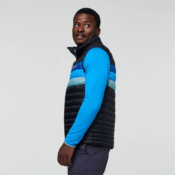 chaleco de plumas fuego hombres Cotopaxi negro/rayas pacíficas 408R125 ropa