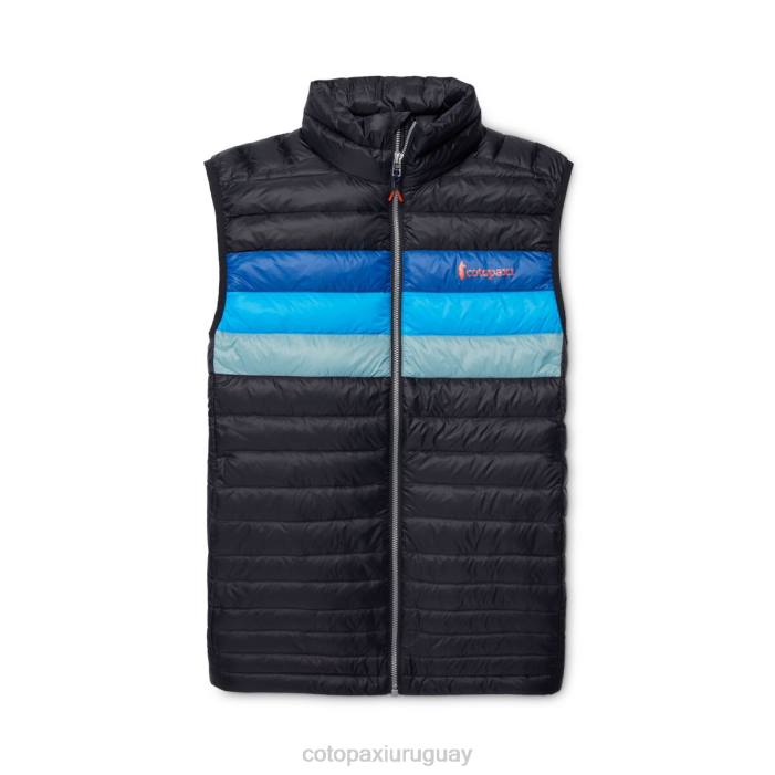 chaleco de plumas fuego hombres Cotopaxi negro/rayas pacíficas 408R125 ropa