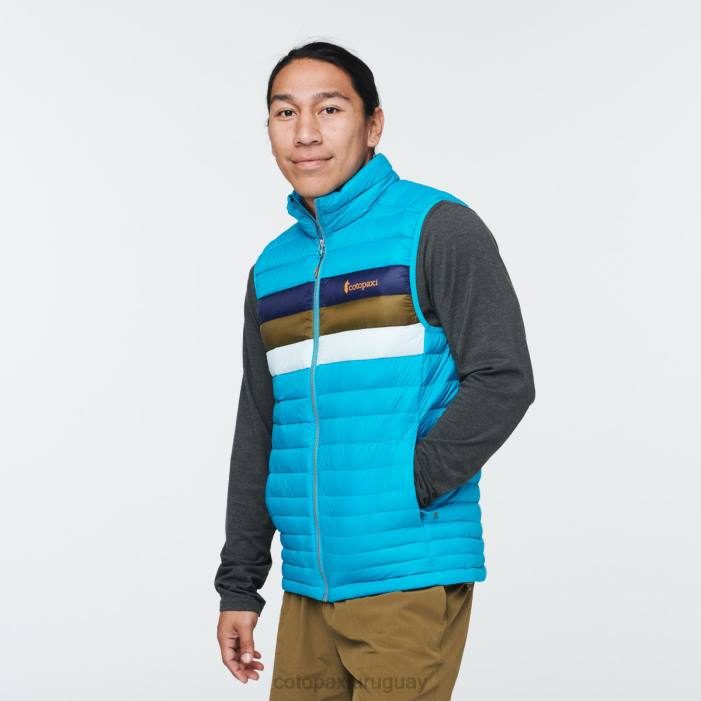 chaleco de plumas fuego hombres Cotopaxi rayas azules minerales 408R132 ropa