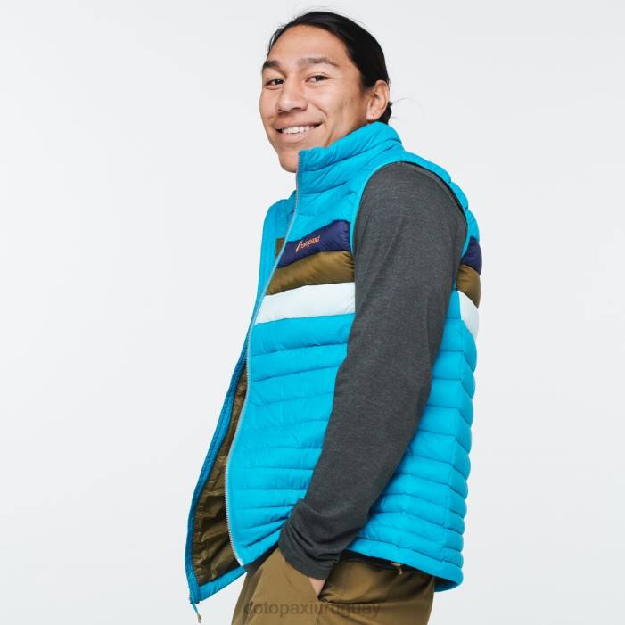 chaleco de plumas fuego hombres Cotopaxi rayas azules minerales 408R132 ropa