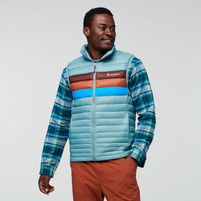 chaleco de plumas fuego hombres Cotopaxi rayas de pasto azul 408R128 ropa