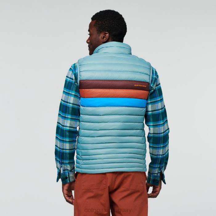 chaleco de plumas fuego hombres Cotopaxi rayas de pasto azul 408R128 ropa