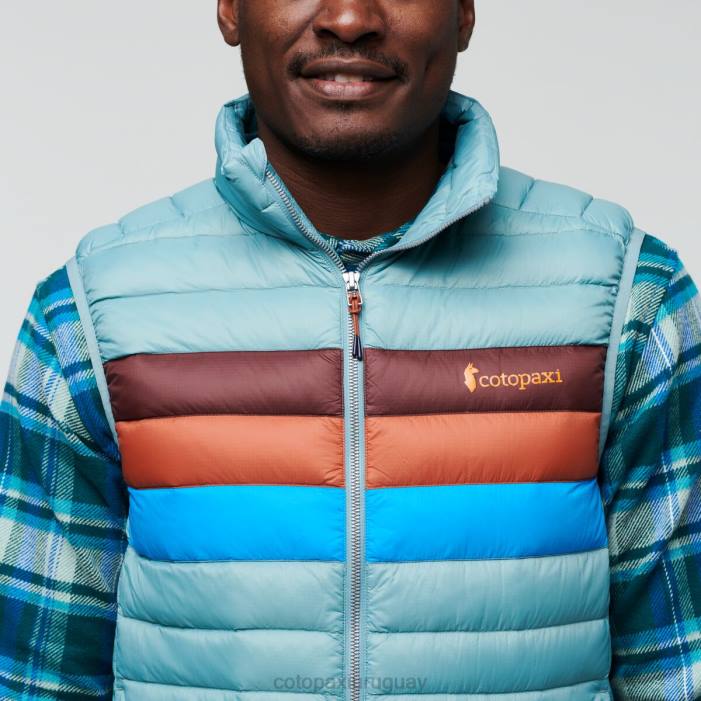 chaleco de plumas fuego hombres Cotopaxi rayas de pasto azul 408R128 ropa