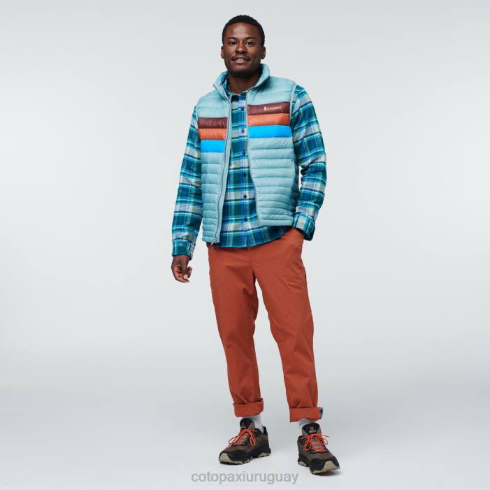 chaleco de plumas fuego hombres Cotopaxi rayas de pasto azul 408R128 ropa