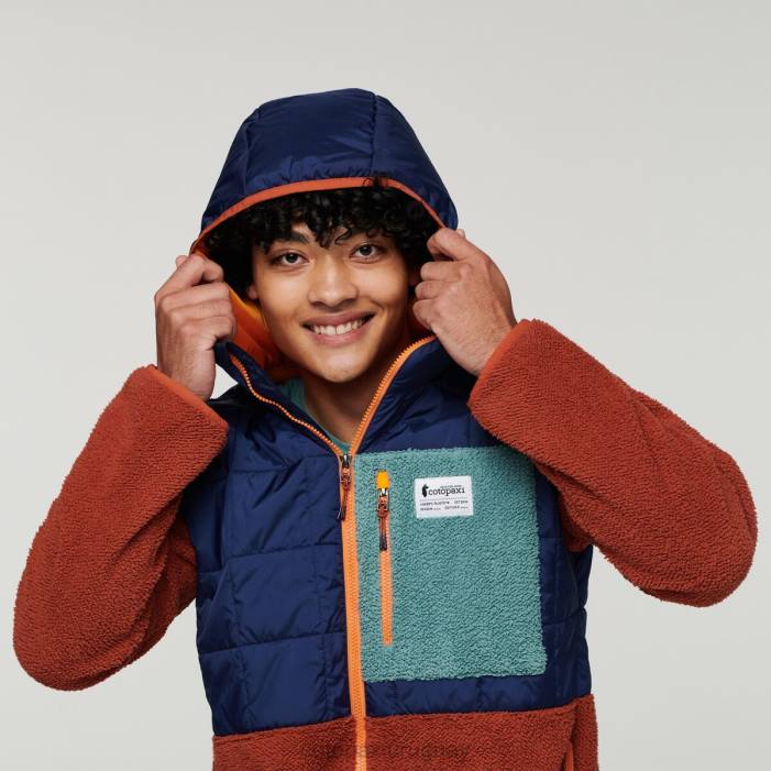 chaqueta híbrida tricotada hombres Cotopaxi marítimo/especias 408R124 ropa