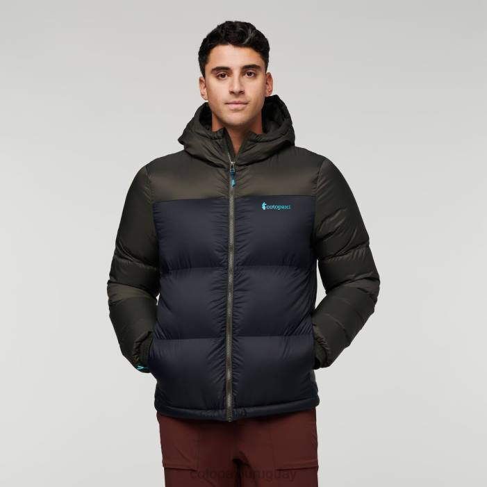 chaqueta solazo de plumas con capucha hombres Cotopaxi hierro/negro 408R93 ropa
