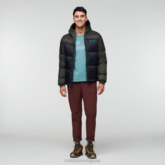 chaqueta solazo de plumas con capucha hombres Cotopaxi hierro/negro 408R93 ropa