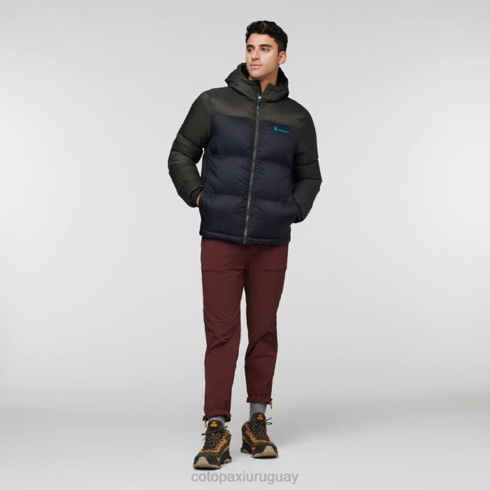 chaqueta solazo de plumas con capucha hombres Cotopaxi hierro/negro 408R93 ropa