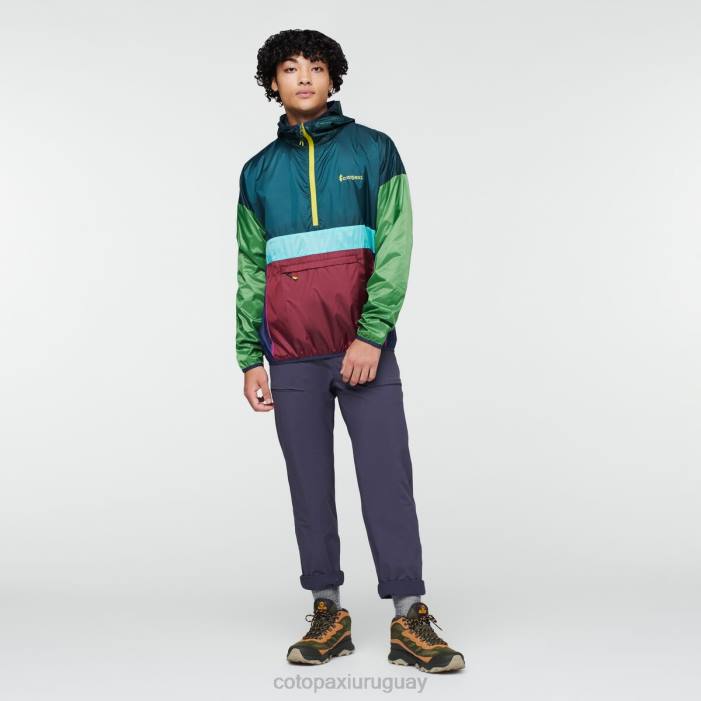 cortavientos teca con media cremallera hombres Cotopaxi pinares 408R97 ropa