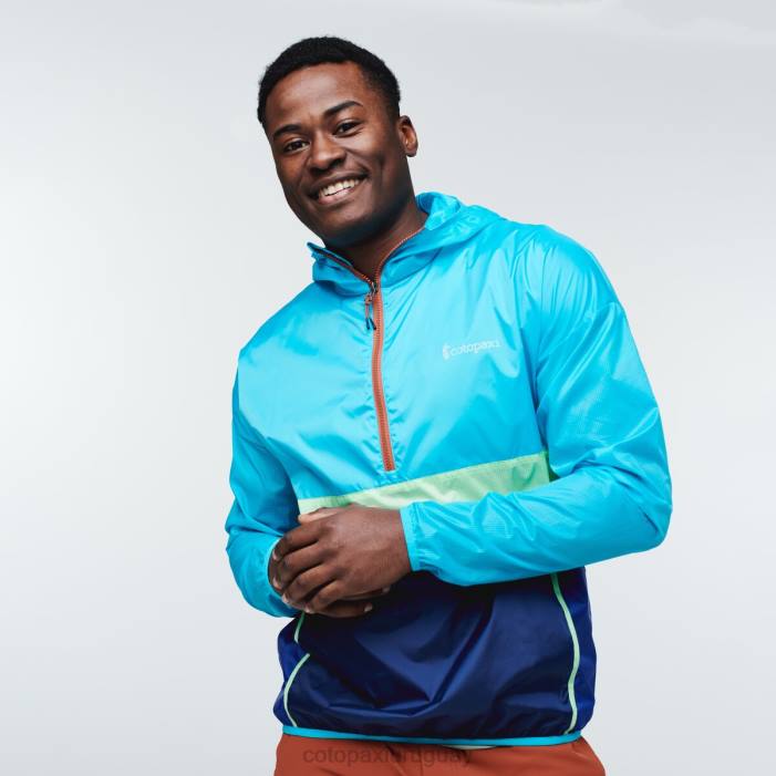 cortavientos teca con media cremallera hombres Cotopaxi sal marina 408R111 ropa