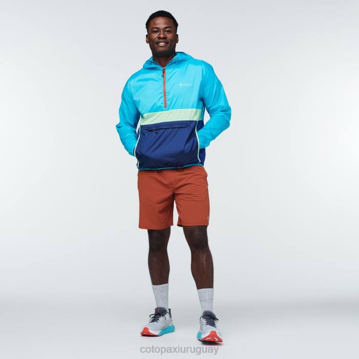 cortavientos teca con media cremallera hombres Cotopaxi sal marina 408R111 ropa