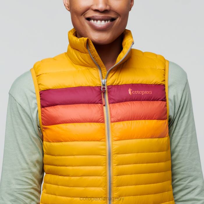 chaleco de plumas fuego mujer Cotopaxi rayas ámbar 408R43 ropa