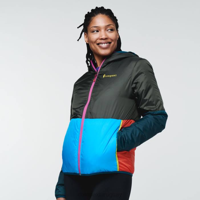 chaqueta con capucha teca calido mujer Cotopaxi corre corre 408R20 ropa
