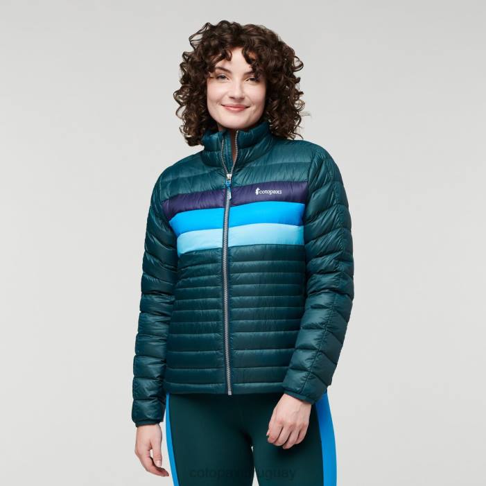 chaqueta de plumas fuego mujer Cotopaxi rayas del océano profundo 408R32 ropa