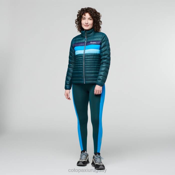 chaqueta de plumas fuego mujer Cotopaxi rayas del océano profundo 408R32 ropa