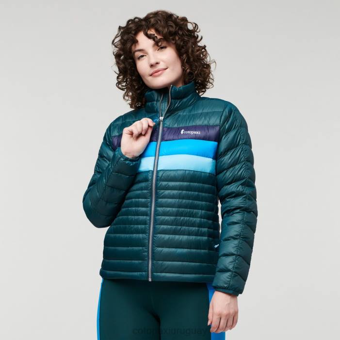 chaqueta de plumas fuego mujer Cotopaxi rayas del océano profundo 408R32 ropa