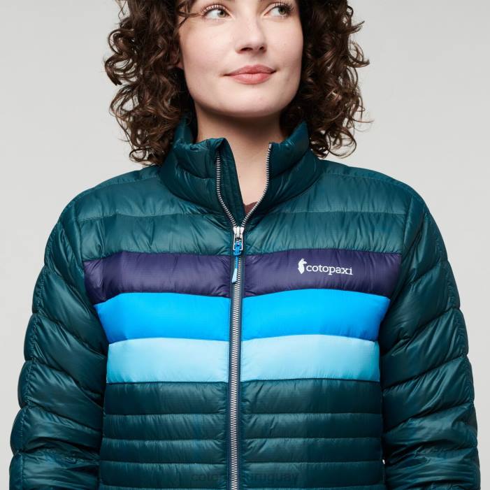 chaqueta de plumas fuego mujer Cotopaxi rayas del océano profundo 408R32 ropa