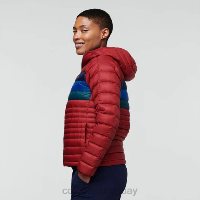 chaqueta fuego con capucha mujer Cotopaxi rayas de grosella 408R31 ropa
