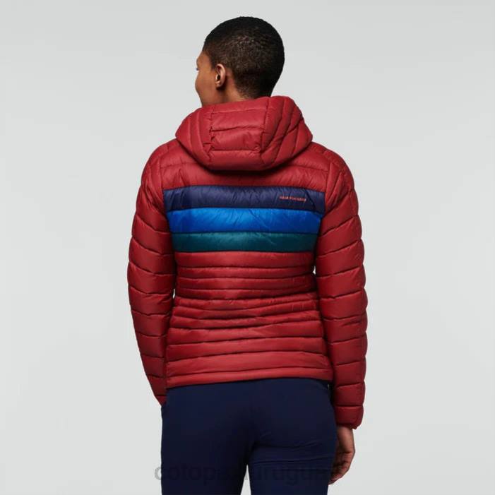 chaqueta fuego con capucha mujer Cotopaxi rayas de grosella 408R31 ropa