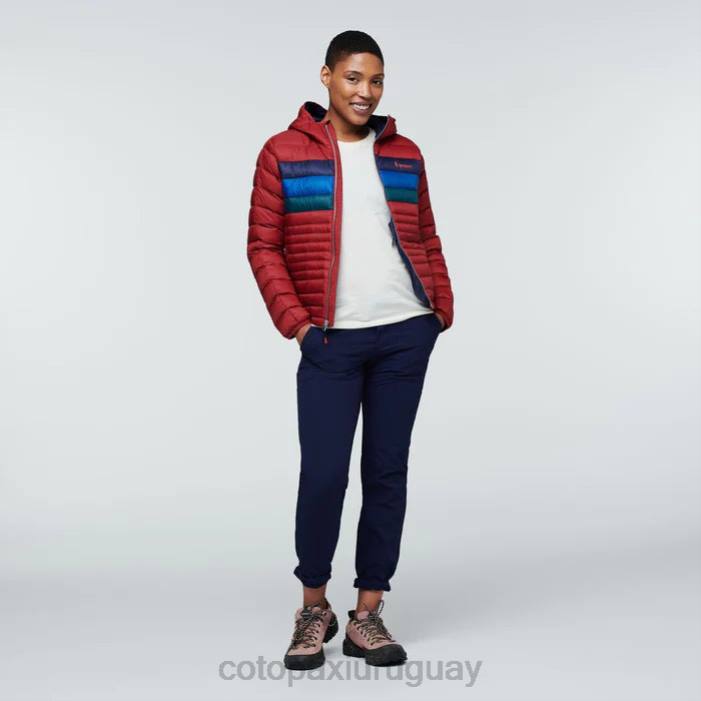 chaqueta fuego con capucha mujer Cotopaxi rayas de grosella 408R31 ropa