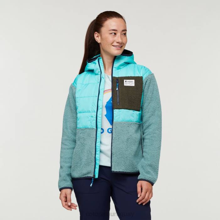chaqueta híbrida tricotada mujer Cotopaxi cielo/bluegrass 408R29 ropa