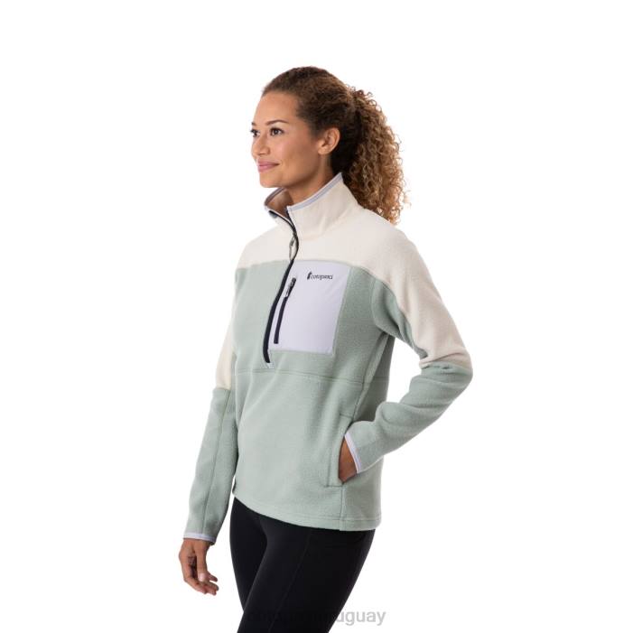 chaqueta polar abrazo con media cremallera mujer Cotopaxi crema/pincel 408R39 ropa