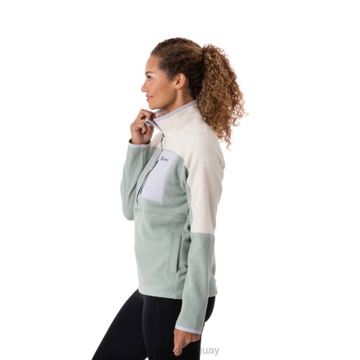 chaqueta polar abrazo con media cremallera mujer Cotopaxi crema/pincel 408R39 ropa