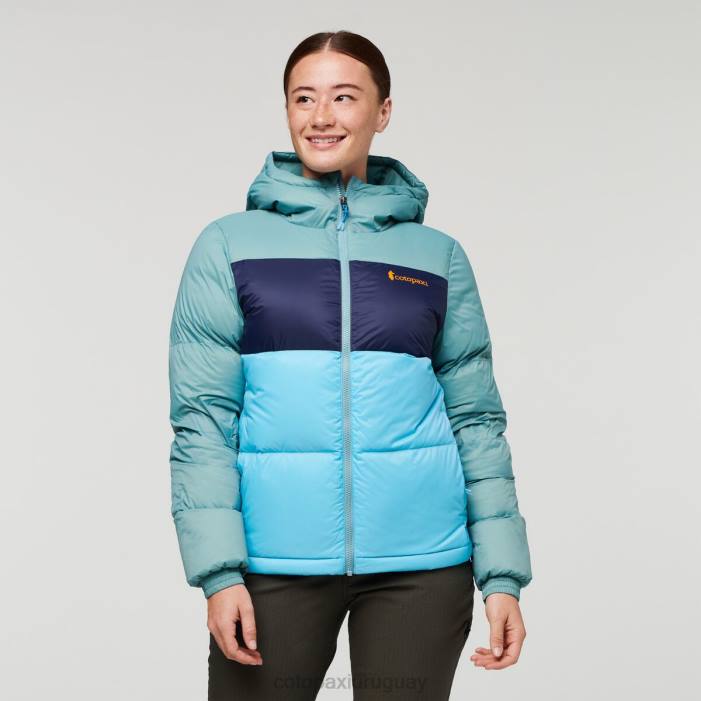 chaqueta solazo de plumas con capucha mujer Cotopaxi pasto azul/cielo azul 408R1 ropa