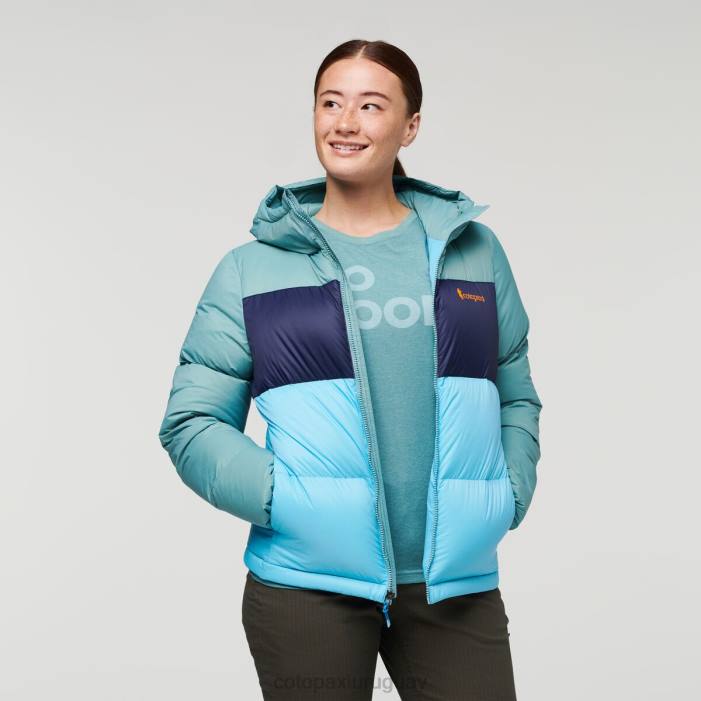 chaqueta solazo de plumas con capucha mujer Cotopaxi pasto azul/cielo azul 408R1 ropa