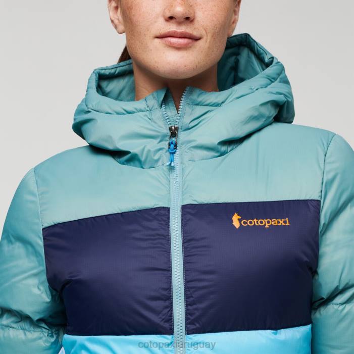 chaqueta solazo de plumas con capucha mujer Cotopaxi pasto azul/cielo azul 408R1 ropa