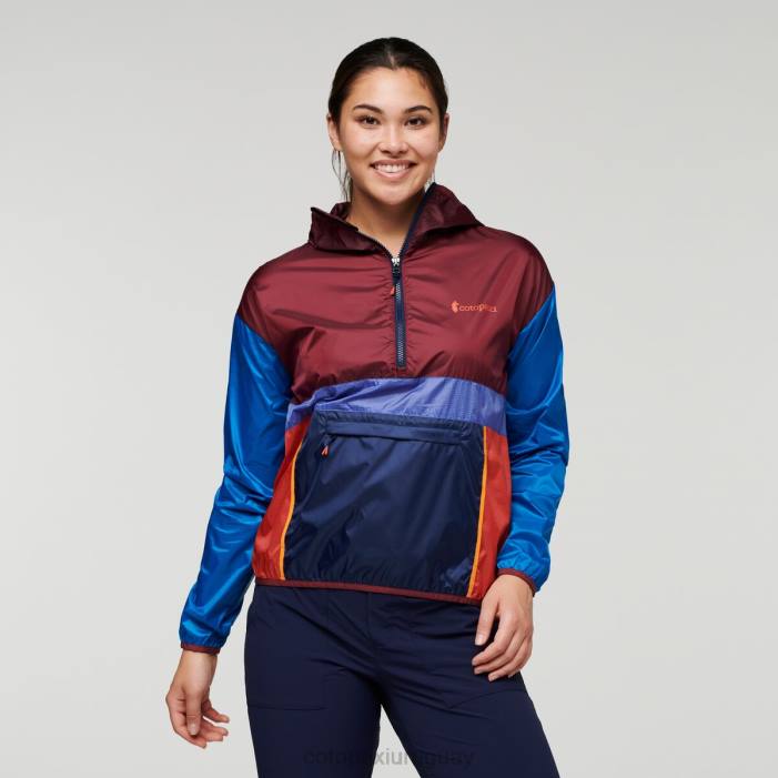 cortavientos teca con media cremallera mujer Cotopaxi tan francés 408R6 ropa
