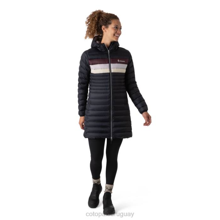 parka fuego abajo mujer Cotopaxi rayas negras 408R27 ropa