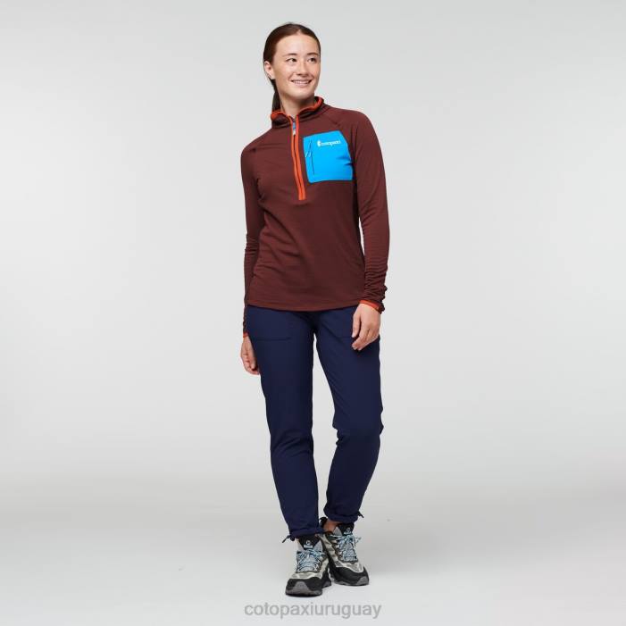 suéter otero de polar con media cremallera mujer Cotopaxi castaño/marítimo 408R24 ropa