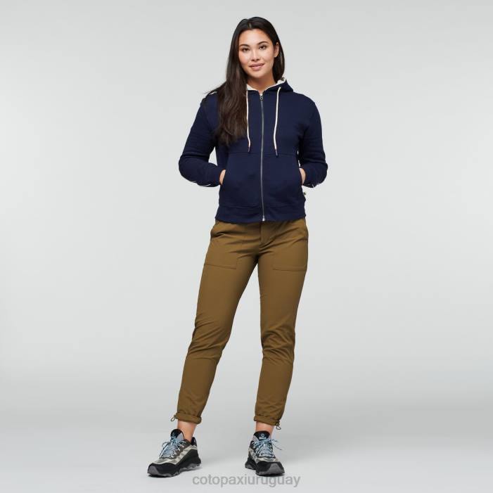 hacer buena sudadera orgánica con capucha y cremallera completa mujer Cotopaxi marítimo 408R58 ropa