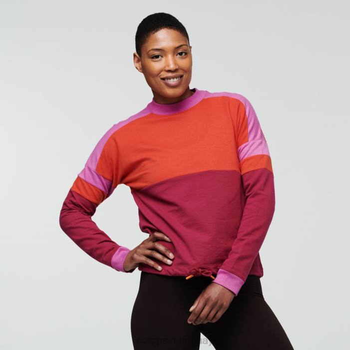 sudadera bandera mujer Cotopaxi cañón/frambuesa 408R54 ropa