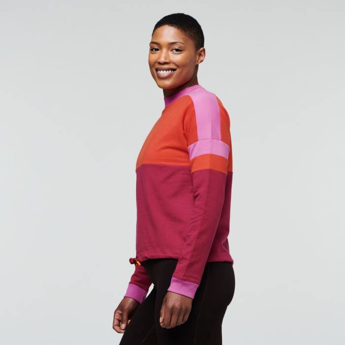 sudadera bandera mujer Cotopaxi cañón/frambuesa 408R54 ropa